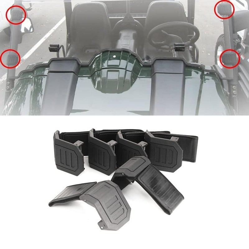 Chikia 6PCS Front Windshield Mount Clamps Straps Kit Compatible For Hisun UTV 400 500 700 800 strike550 Massimo msu 500 700 Axis 500 700 Coleman 500 700 Cub Cadet 500 700 Bennche 500 700 - Image 2
